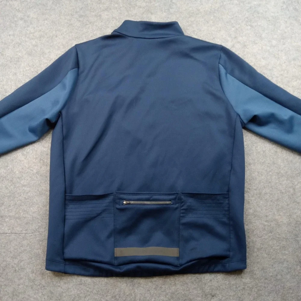 Pearl Izumi Jacket Mens Large Blue Cycling Softshell Full Zip Reflective Pockets - Picture 6 of 10
